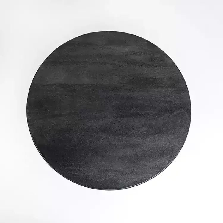 Kirklands Home Wood Round Dori Coffee Table Black Sale
