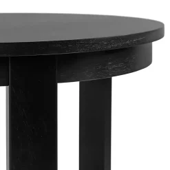 Kirklands Home Wood Round Ford Accent Table Black Outlet