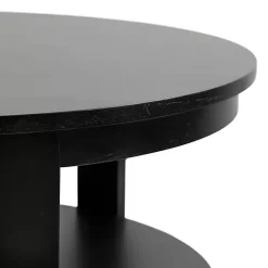 Kirklands Home Wood Round Ford Coffee Table Black Best