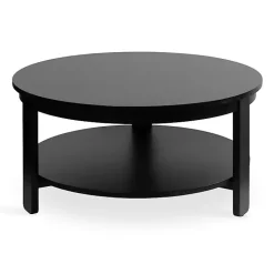 Kirklands Home Wood Round Ford Coffee Table Black Best
