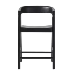 Kirklands Home Wood Rounded Modern Counter Stool Black Best