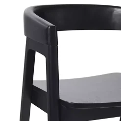 Kirklands Home Wood Rounded Modern Counter Stool Black Best