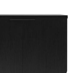 Kirklands Home Wood Scandinavian 4-Door Sideboard Black Hot