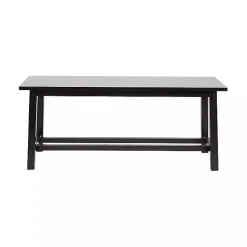 Kirklands Home Wood Simple Farmhouse Bench Black Outlet