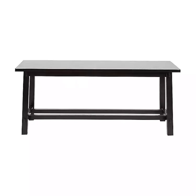 Kirklands Home Wood Simple Farmhouse Bench Black Outlet