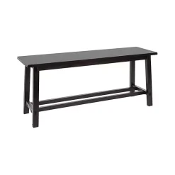 Kirklands Home Wood Simple Farmhouse Bench Black Outlet
