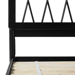 Kirklands Home Wood Spindle Headboard Queen Bed Black