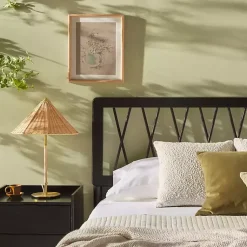 Kirklands Home Wood Spindle Headboard Queen Bed Black