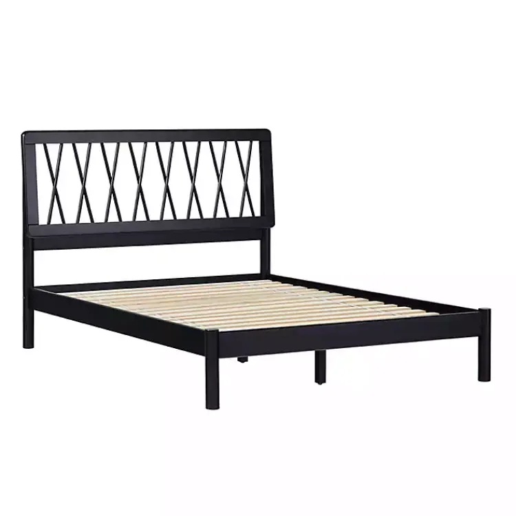 Kirklands Home Wood Spindle Headboard Full Bed Black Outlet
