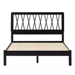 Kirklands Home Wood Spindle Headboard Full Bed Black Outlet