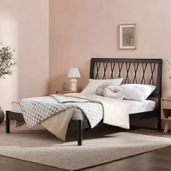 Kirklands Home Wood Spindle Headboard Full Bed Black Outlet