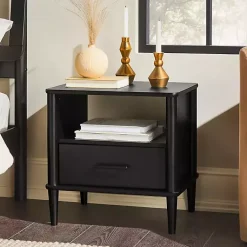 Kirklands Home Wood Spindle Leg Nightstand Black Sale