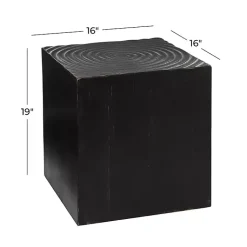 Kirklands Home Wood Square Accent Table Black Clearance