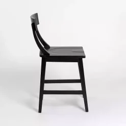 Kirklands Home Wood T-Back Counter Stool Black Hot