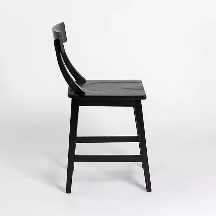 Kirklands Home Wood T-Back Counter Stool Black Hot