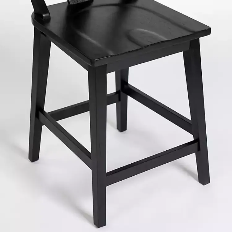 Kirklands Home Wood T-Back Counter Stool Black Hot
