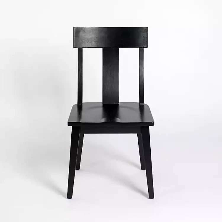 Kirklands Home Wood T-Back Dining Chair Black Best