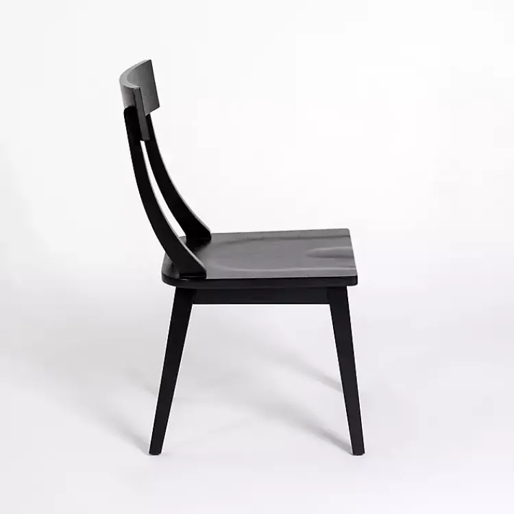 Kirklands Home Wood T-Back Dining Chair Black Best