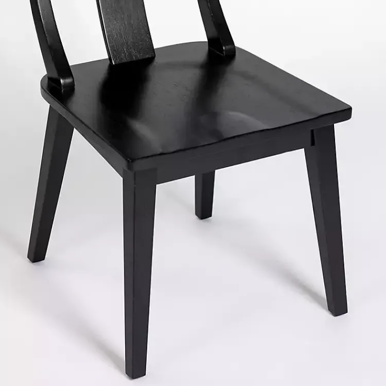 Kirklands Home Wood T-Back Dining Chair Black Best