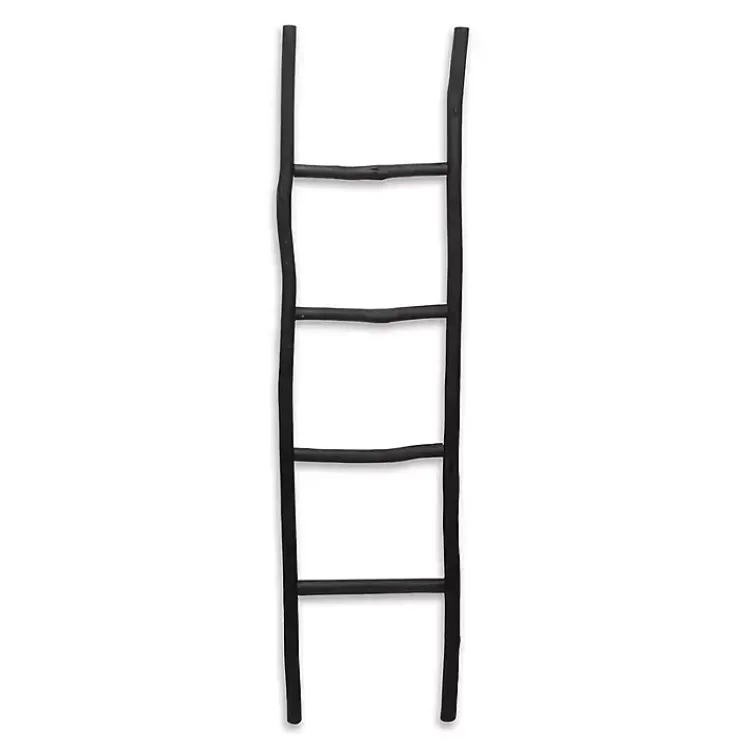 Decorative Accents>Kirklands Home Wood Theo Blanket Ladder Black