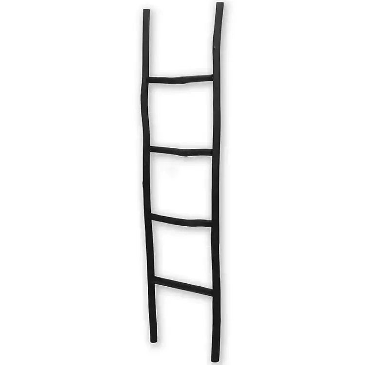 Decorative Accents>Kirklands Home Wood Theo Blanket Ladder Black