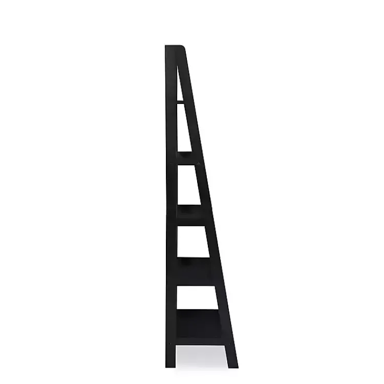 Kirklands Home Wood 5-Tier Ladder Bookshelf Black Sale
