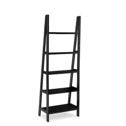 Kirklands Home Wood 5-Tier Ladder Bookshelf Black Sale