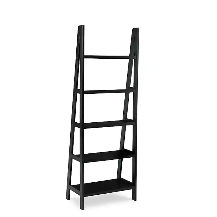 Kirklands Home Wood 5-Tier Ladder Bookshelf Black Sale