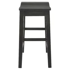 Kirklands Home Wood Whitcombe Counter Stools, Set of 2 Black