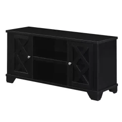Kirklands Home Wood X Doors Media Cabinet Black Best