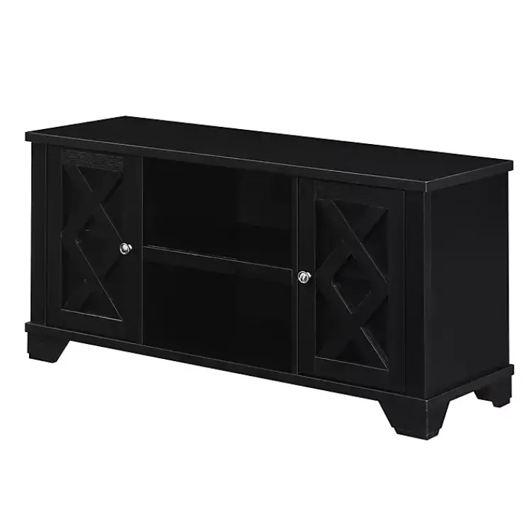 Kirklands Home Wood X Doors Media Cabinet Black Best