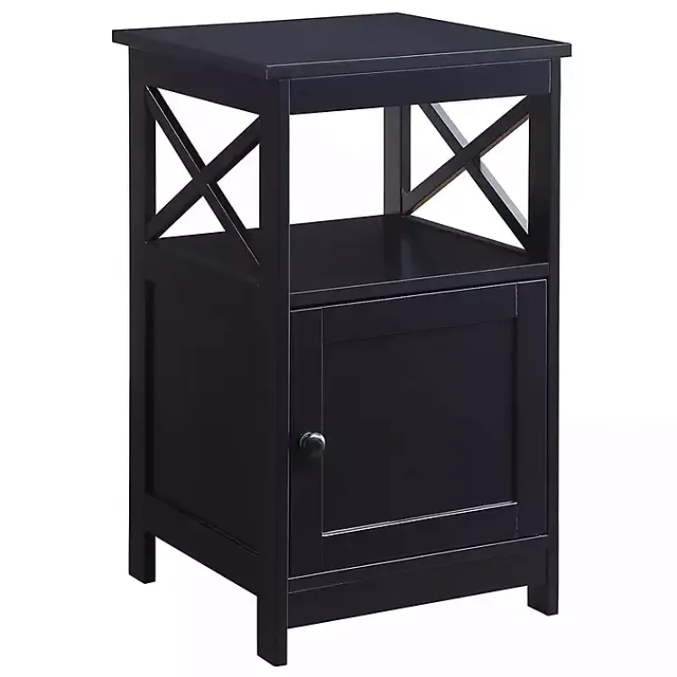 Kirklands Home Wood X Sides Storage Accent Table Black Discount