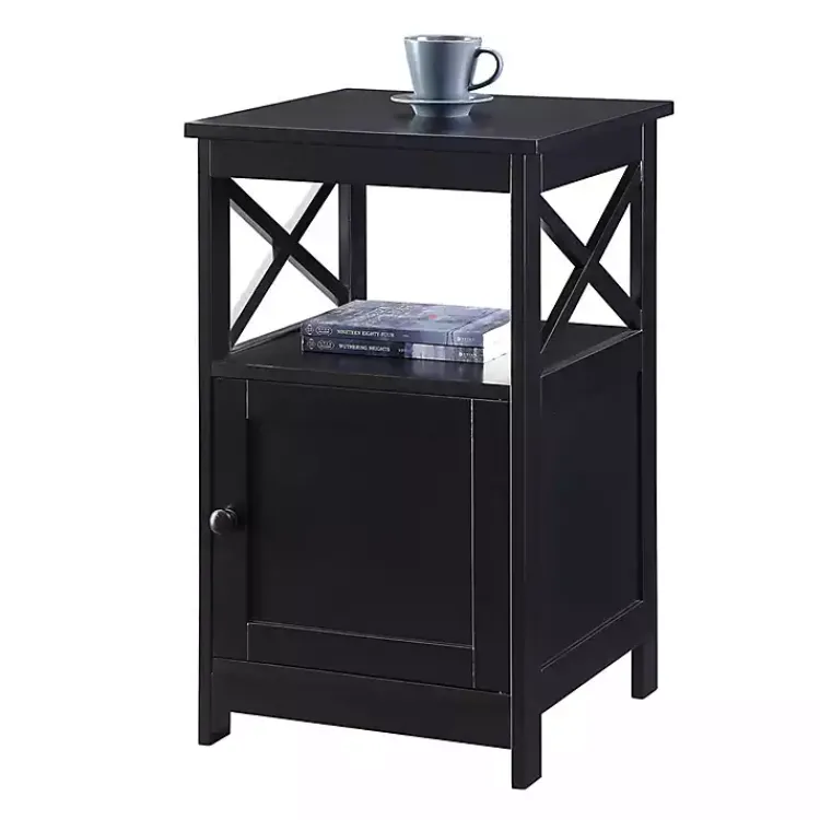Kirklands Home Wood X Sides Storage Accent Table Black Discount
