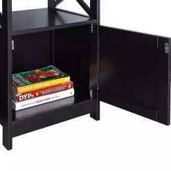 Kirklands Home Wood X Sides Storage Accent Table Black Discount