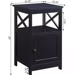 Kirklands Home Wood X Sides Storage Accent Table Black Discount