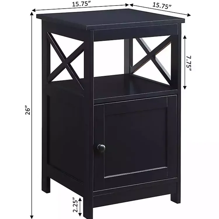 Kirklands Home Wood X Sides Storage Accent Table Black Discount