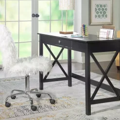Kirklands Home Wood X-Sides Desk Black Online