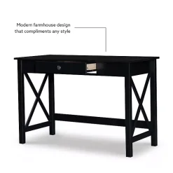 Kirklands Home Wood X-Sides Desk Black Online