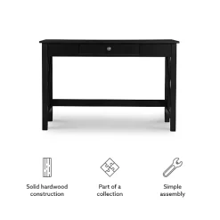 Kirklands Home Wood X-Sides Desk Black Online