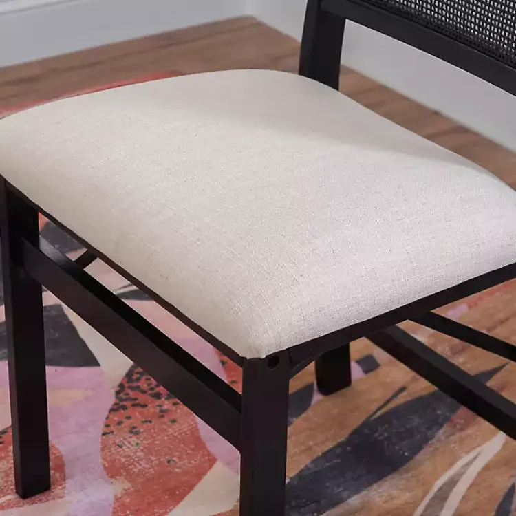 Kirklands Home Black Woven Cane Foldable Dining Chair Discount