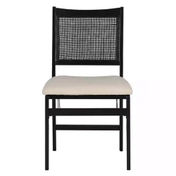 Kirklands Home Black Woven Cane Foldable Dining Chair Discount
