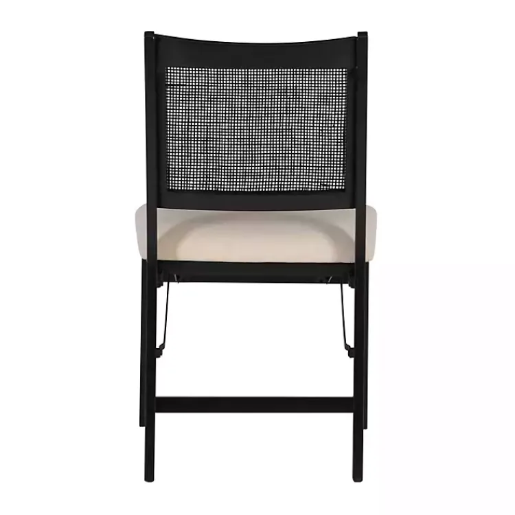 Kirklands Home Black Woven Cane Foldable Dining Chair Discount