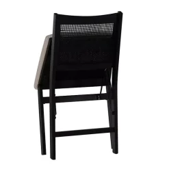 Kirklands Home Black Woven Cane Foldable Dining Chair Discount