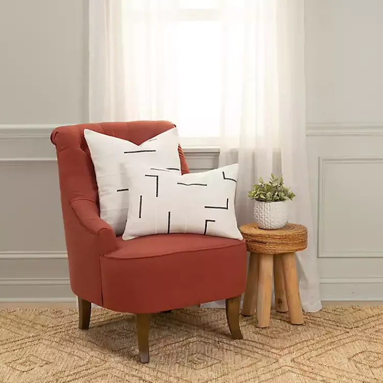 Pillows>Kirklands Home Black Woven Lines Throw Pillow