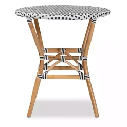 Kirklands Home Black Woven Rattan French Bistro Dining Table Hot