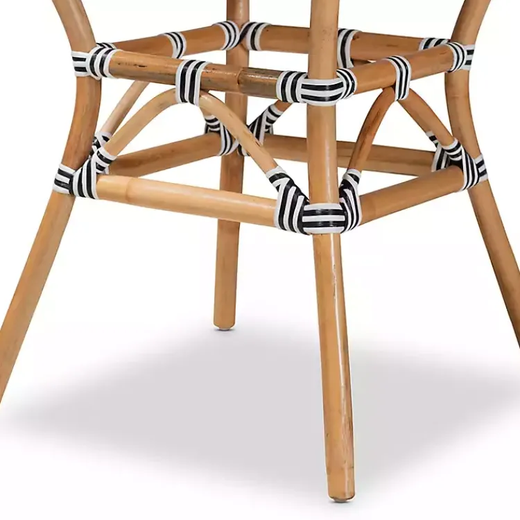 Kirklands Home Black Woven Rattan French Bistro Dining Table Hot