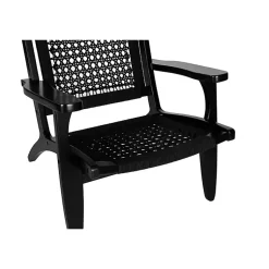 Kirklands Home Woven Rope Accent Chair Black New