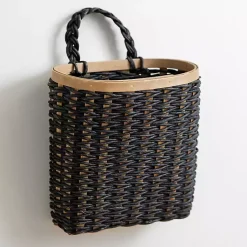 Kirklands Home Black Woven Wall Pocket Outlet
