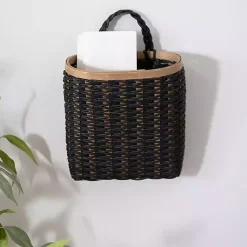 Kirklands Home Black Woven Wall Pocket Outlet