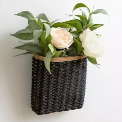 Kirklands Home Black Woven Wall Pocket Outlet